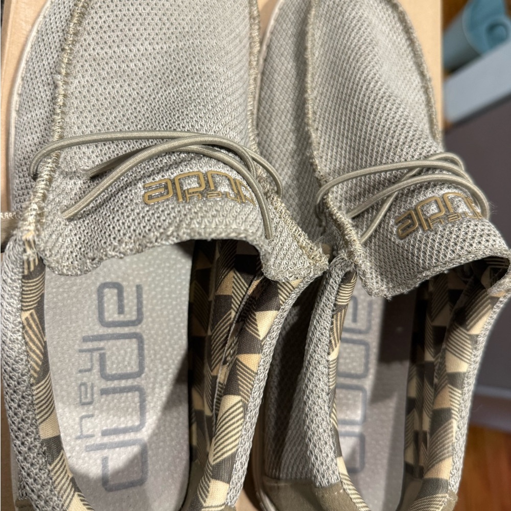 Hey Dude Wally Sox Beige Slip-On Shoes